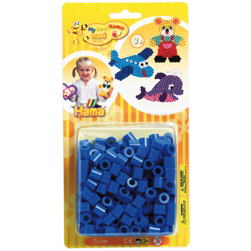 Hama maxi strijkkralen blauw 250 st.