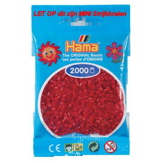 Hama mini kralen kl 22 Donkerrood