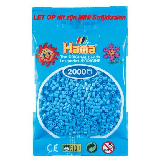 Hama mini kralen kl 46 Blauw Pastel