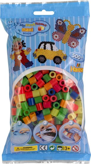 Hama Strijkkralen maxi mix primaire kleuren 1400 st.