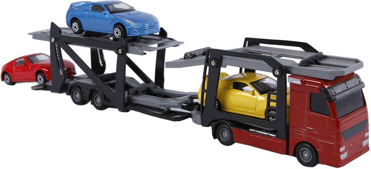 Autotransporter met 3 auto&#039;s die cast/plastic 26cm