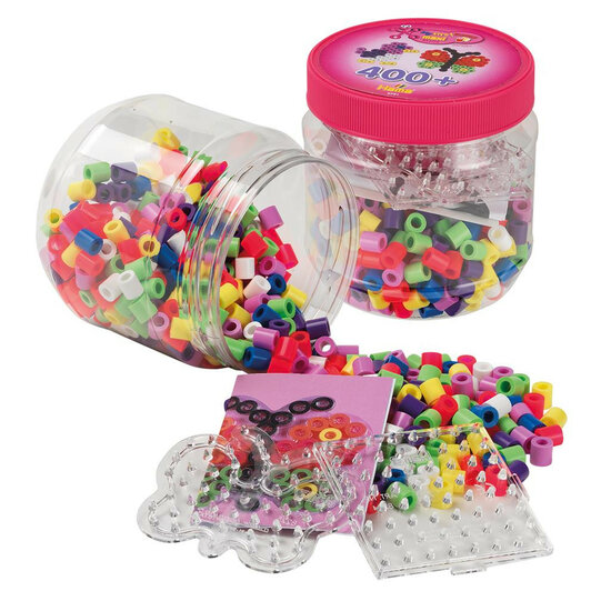 Hama Maxi Strijkkralen in pot 400 stuks (Roze)