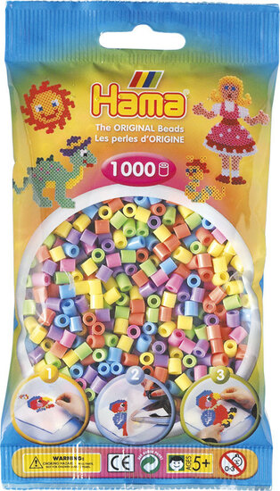 Hama Strijkkralen 50 Pastel kleuren Mix