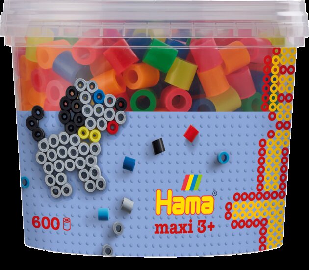 Hama Maxi Strijkkralen Set 600 delig - Neon kleuren