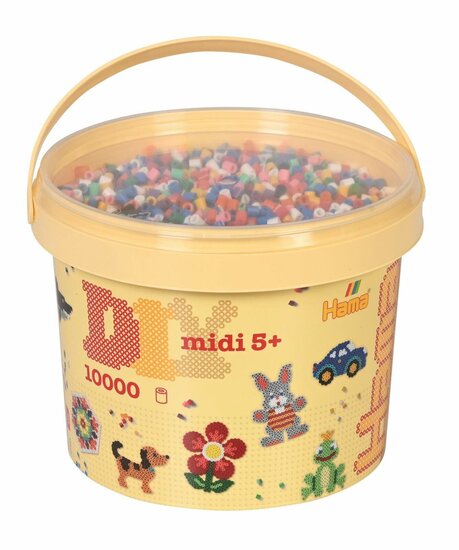 Hama Midi beads in bucket -10.000 pcs. - 00