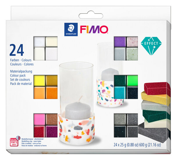 Fimo Effect set - colour pack 24 effect colours