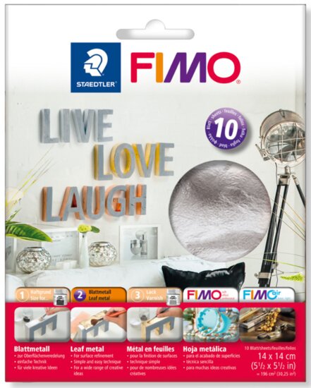 Fimo bladmetaal zilver