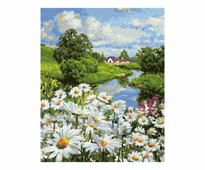 Weide met madeliefjes - Schipper 24 x 30 cm