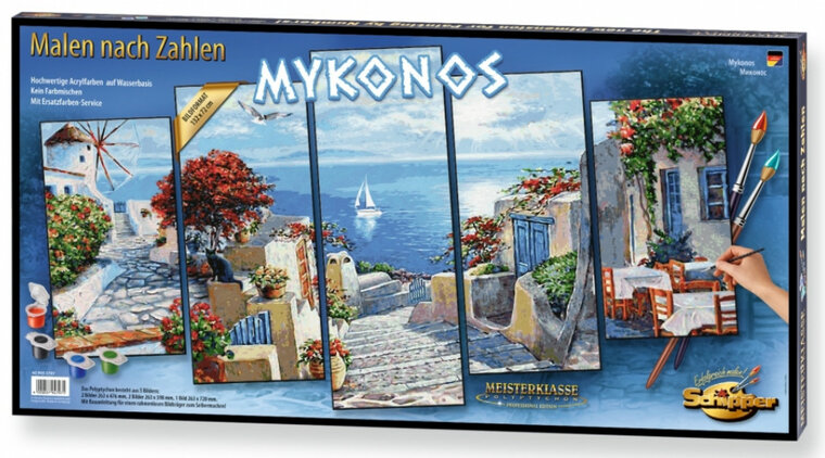 Mykonos - Schipper Vijfluik 72 x 132 cm