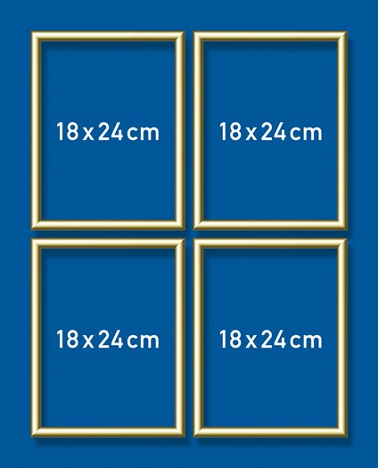 Goudkl. aluminium lijst quattro 18x24cm