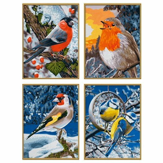 Wintervogels - Schipper Quattro 18 x 24 cm