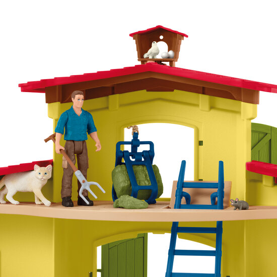 Schleich 42605 Grote stal met dieren - Geel