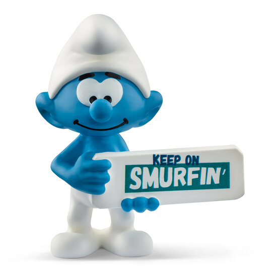 Schleich 20843 Smurf met bord (Keep on Smurfin)