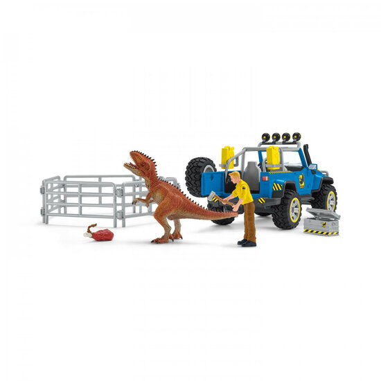 Schleich 41464 Terreinwagen met Dino buitenpost