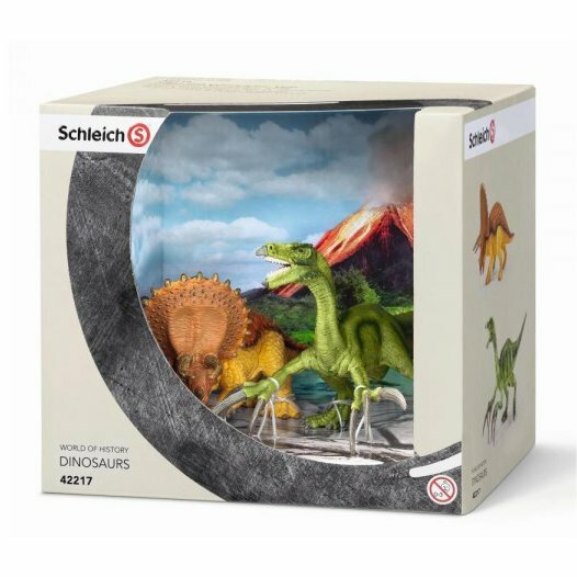 Schleich 42217 Triceratops en Therizinosaurus small