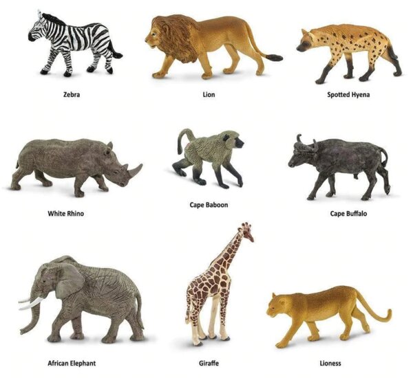 Safari 100409 Mini Zuid Afrikaanse Dieren Set (9 stuks)