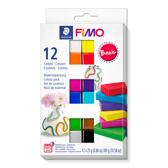 FIMO soft set met 12 halve blokken Basic