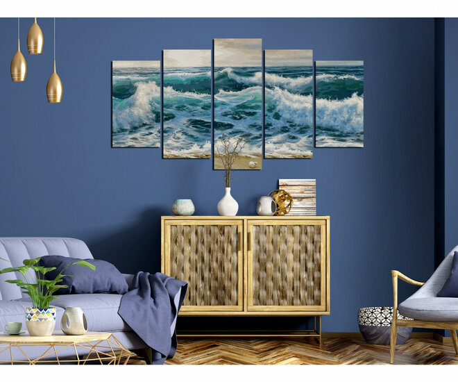 Stormy Seas - Schipper Vijfluik 72 x 132 cm