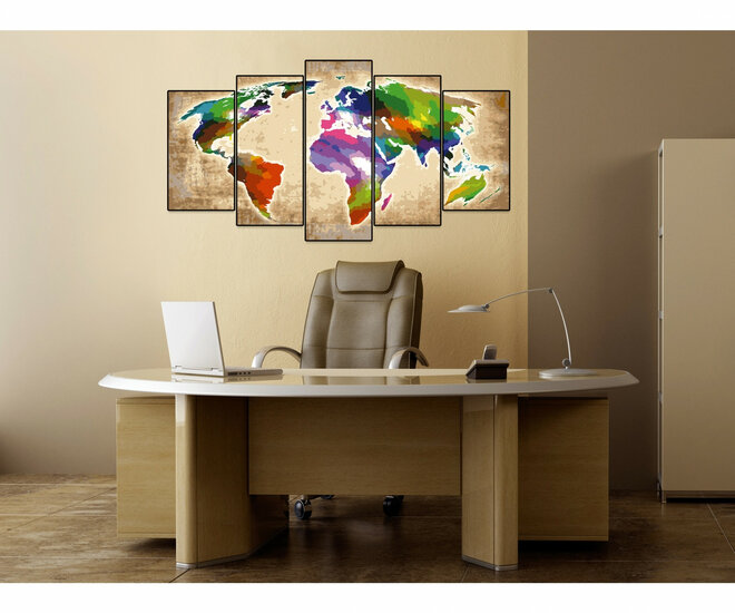 Colorful World - Schipper Vijfluik 72 x 132 cm