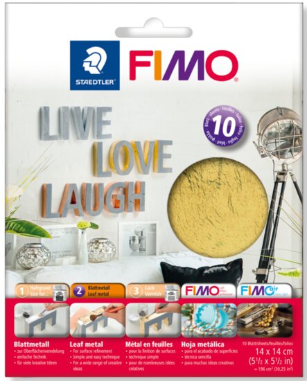 Fimo bladmetaal goud