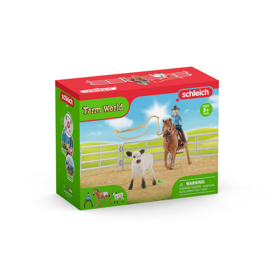 Schleich 42577 Team roping met cowgirl