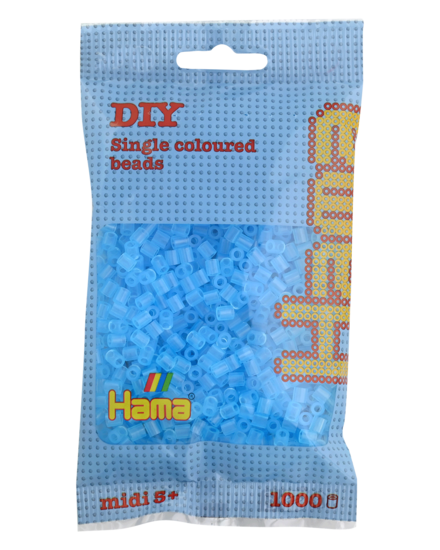 Hama strijkkralen 73 Blauw transparant