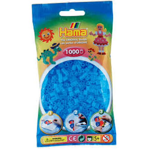 Hama strijkkralen 73 Blauw transparant