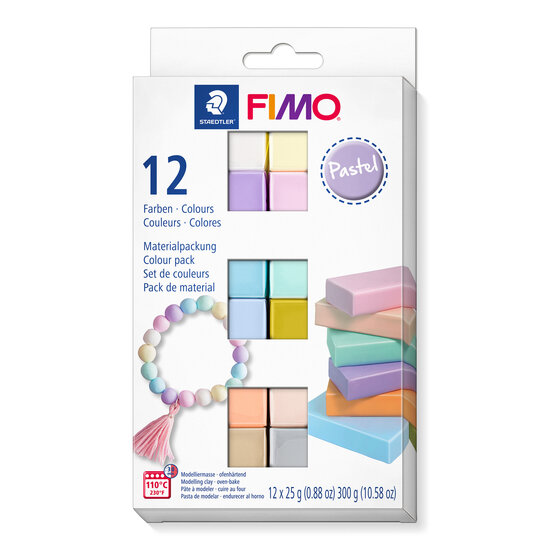 FIMO soft set met 12 halve blokken Pastel