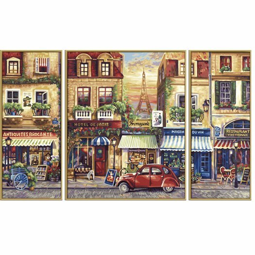 Paris nostalgie - Schipper Drieluik 50 x 80 cm