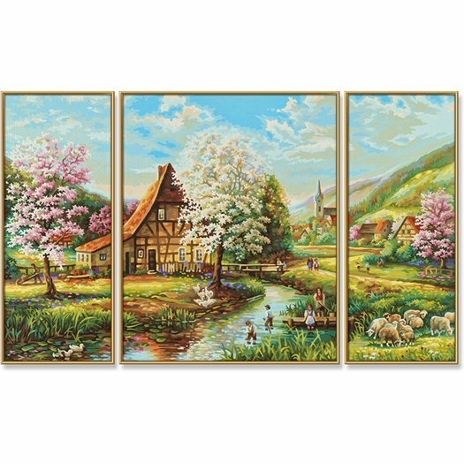 Landelijke Idylle - Schipper Drieluik 50 x 80 cm