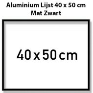 Mat Zwarte Aluminium Lijst 40 x 50 cm