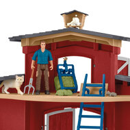 Schleich 42606 Grote stal met dieren - Rood