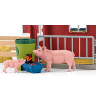 Schleich 42606 Grote stal met dieren - Rood