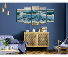 Stormy Seas - Schipper Vijfluik 72 x 132 cm