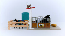 Schleich 42611 Paardenbox met merrie en veulen