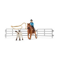 Schleich 42577 Team roping met cowgirl