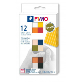 FIMO soft set met 12 halve blokken Natural