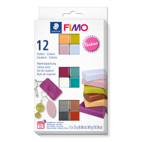 FIMO soft material pack with 12 half blocks Fashion