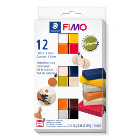 FIMO soft set met 12 halve blokken Natural