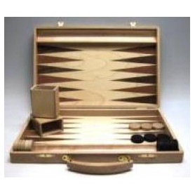 Backgammon koffer [Blank hout]
